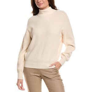 Peserico Womens  Wool, Silk, & Cashmere-Blend Sweater, Tan
